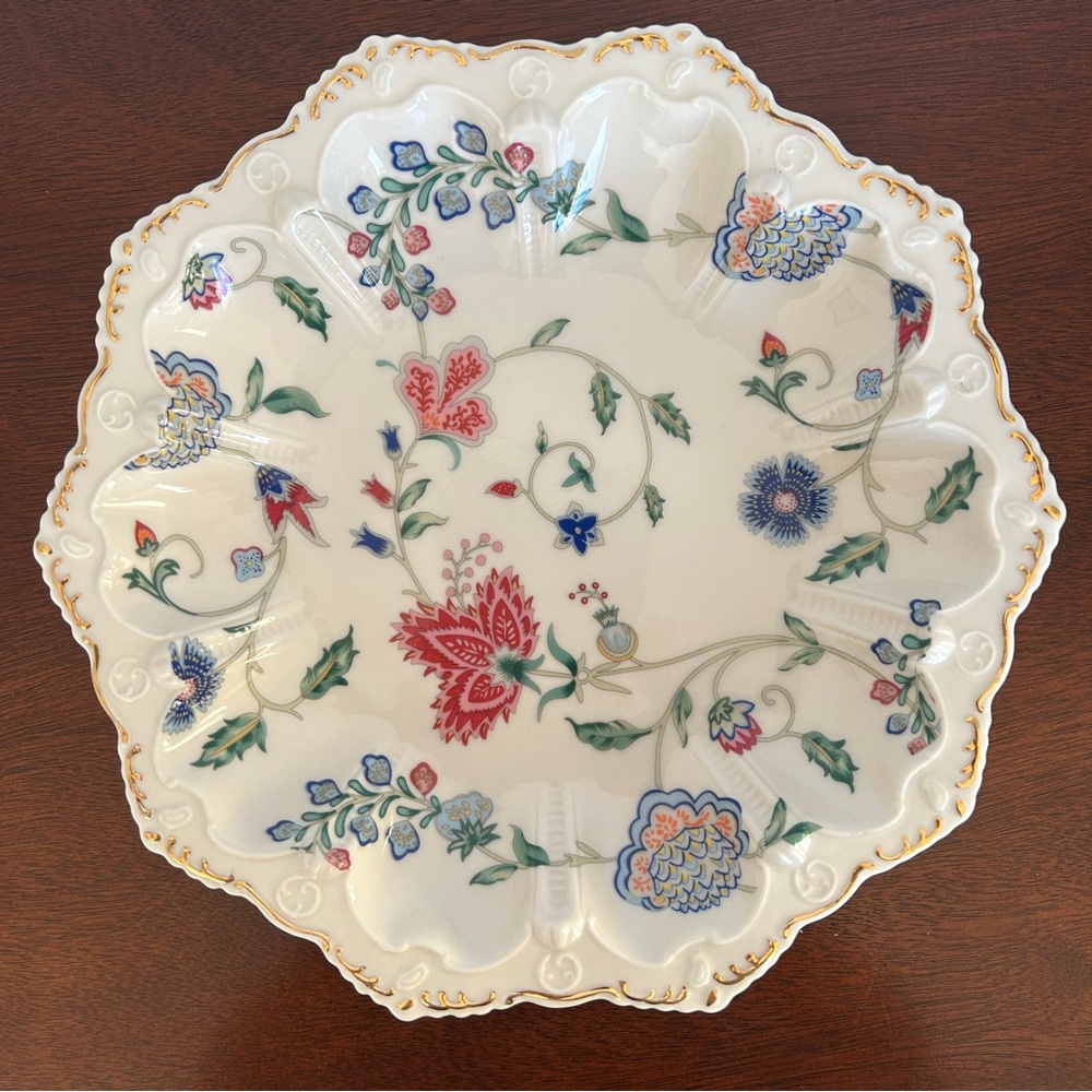FLORAL SERVING DISH CHATSWORTH BY SKYE MCGHIE FINE PORCELAIN